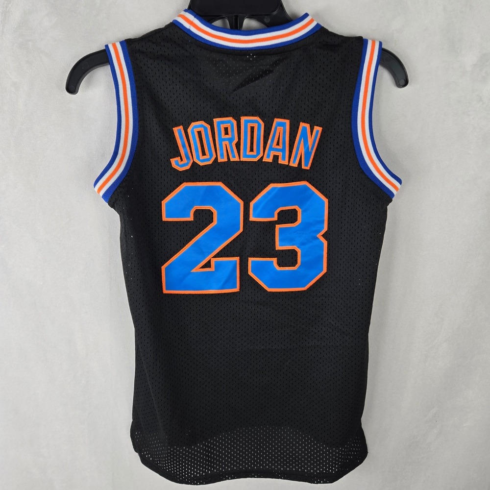 Space Jam Michael Jordan 23 Tune Squad Basketball Jersey VTG Black Kids XS 5-7